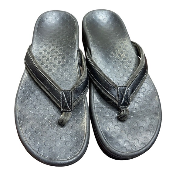 Vionic Men's Tide Toe Post Flip Flop Sandals - Black Size 9 - Picture 3 of 6